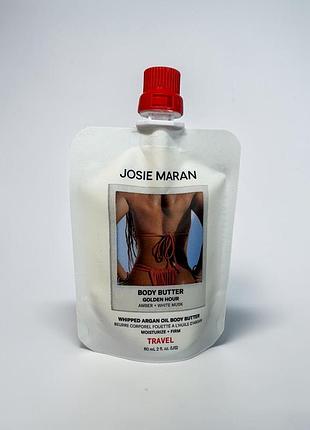 Крем баттер для тіла josie maran mini golden hour whipped argan oil refillable firming body butter, 60 мл