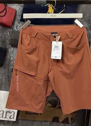 Шорти чоловічі salomon wayfarer shorts / outerpath utility shorts помаранчевий бежевий s