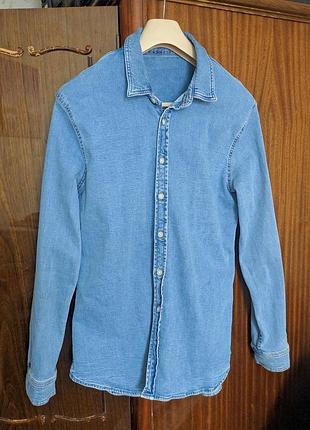 Джинсова сорочка рубашка topman