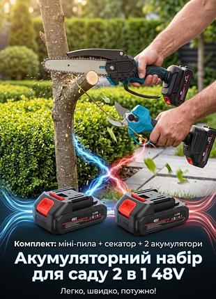 Набір 2в1 48 v пила +секатор вт6040(k9 - 00)