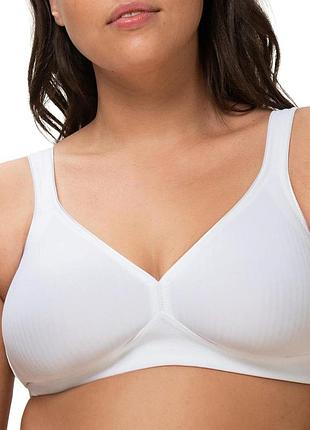Білий бюстгальтер triumph modern soft cotton soft bra без кісточок 80e