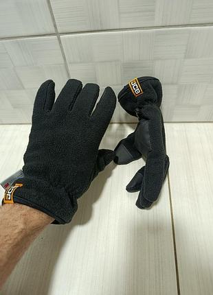 Флісові рукавички jcb з утепленням 3м thinsulate