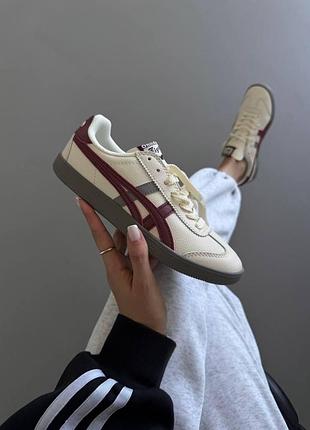 Жіночі бежеві кросівки asics onitsuka tiger beige bordo х асікс 39