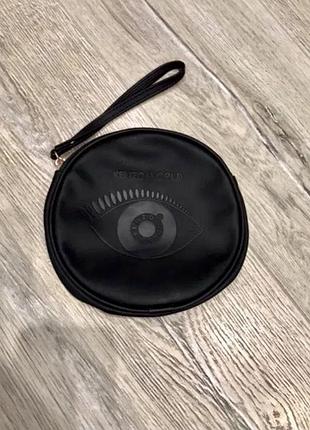 Кругла чорна косметичка сумка kenzo кензо
