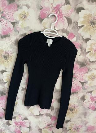 Чорний базовий лонг лонгслів р.хс h&m