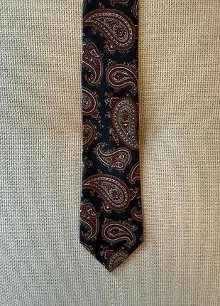 Краватка / галстук шовковий пейслі tie rack (leonardo strelli)