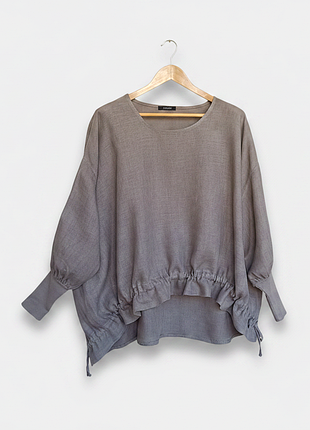 Блуза р.xl-3xl (italy) бохо 100% льон оверсайз батал велика