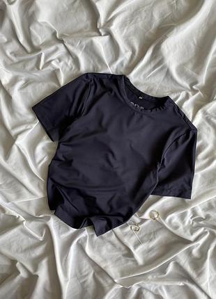 Синя облягаюча спортивна футболка з гладкого матеріалу h&m move xs