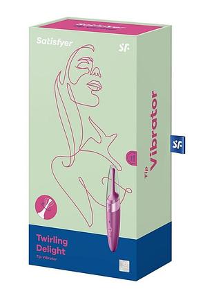 Вибратор для клитора satisfyer twirling delight (berry) 6