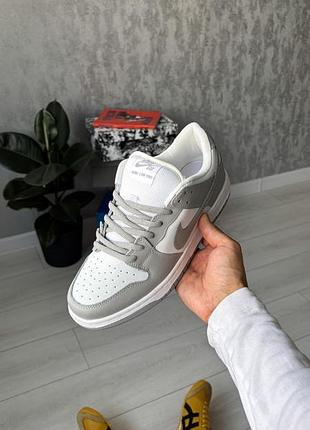 Nike sb dunk low grey/white 2