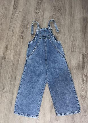 Джинсовий комбінезон zara (дитячий 13-14 років / 164 см)