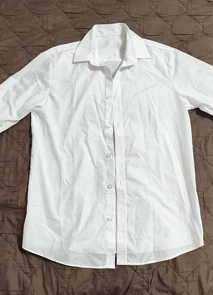 Ідеальна біла підліткова сорочка george slim fit