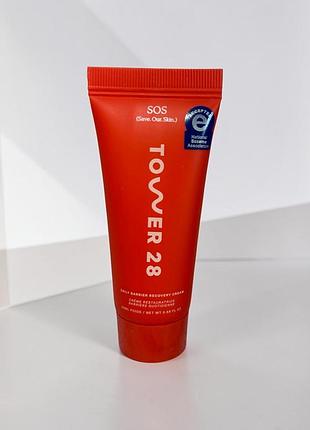 Зволожуючий крем для обличчя tower 28 beauty  sos daily skin barrier redness recovery moisturizer 20 мл
