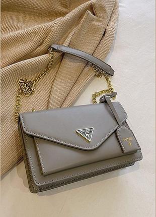 Жіноча сумка guess 18091 крос-боді сіра