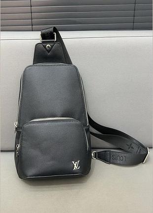 Мужская нагрудная сумка louis vuitton черная