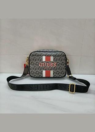 Жіноча сумка guess vg797023 прямокутна крос-боді сіра