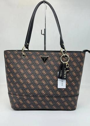 Жіноча сумка g004x guess шопер коричнева