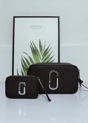 Женская сумка marc jacobs с кошельком черная