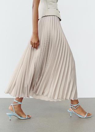 Zara розкішна сатинова максі спідниця