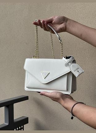 Жіноча сумка guess 18091 крос-боді біла