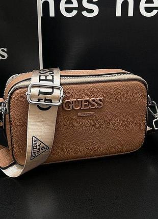 Жіноча сумка guess 7159-6 темно-коричнева