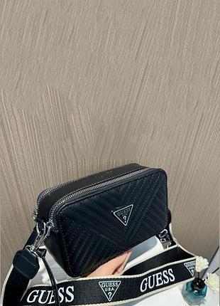 Жіноча сумка guess 5510 крос-боді чорна