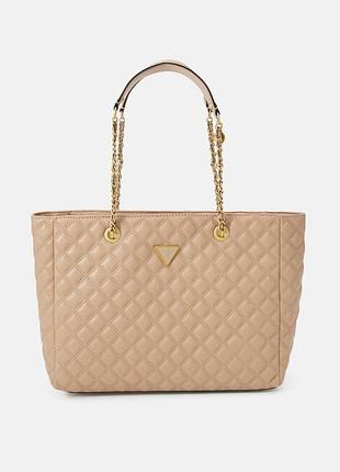 Жіноча сумка guess шопер бежева
