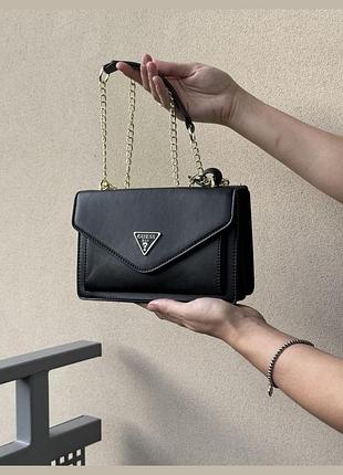 Жіноча сумка guess 18091 крос-боді через плече чорна
