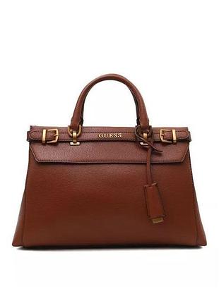 Женская сумка guess с двумя ручками коричневая
