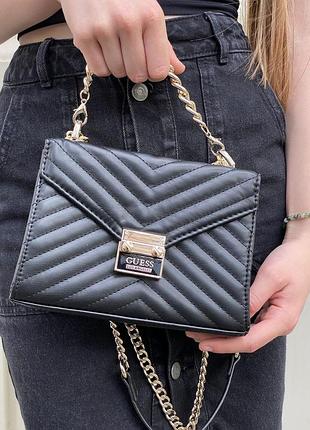 Жіноча сумка guess крос-боді чорна