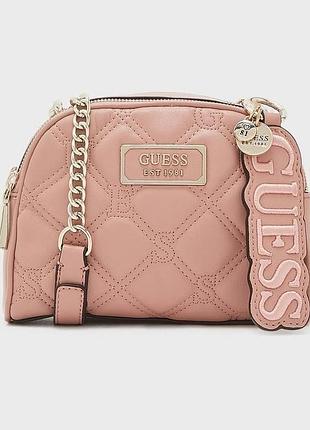 Женская сумка guess кросс-боди розовая