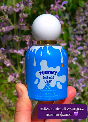 Grandeur tubbees cookies & cream оригінал повний флакон найсмачніший гурманський аромат солодкі парфуми духи стійкі жіночі парфумована вода 50мл