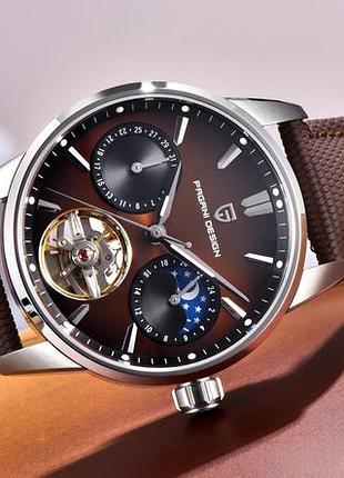 Механические мужские часы pagani design automatic (сапфир / сталь) wr 100м
