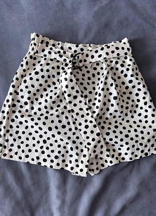 Жіночі шорти zara у горошок, 100% бавовна, розмір s