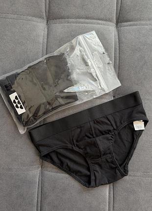 Чоловічі труси sinsay brief 5-pack, чорні, розмір m, нові