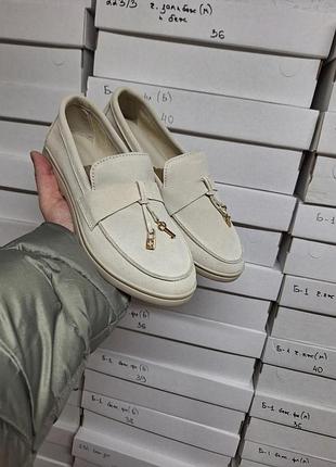 Женские лоферы loro piana, замшевые туфли лоро пиана мокасины песок замша 37