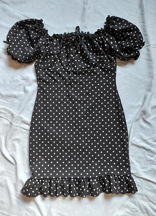 Платье в горошек / платье pink vanilla