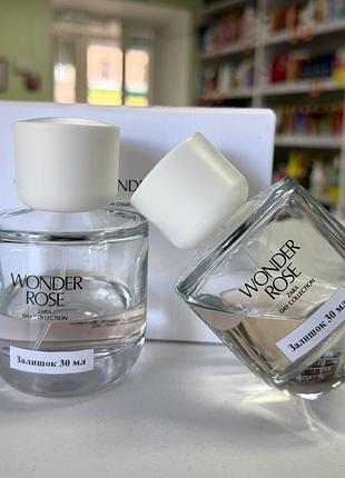Zara парфумована вода wonder rose (залишок у флаконі 30 мл)