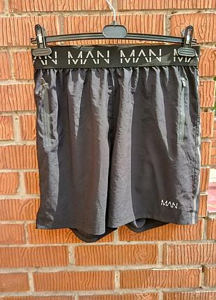 Черные мужские спортивные шорты boohoo man active