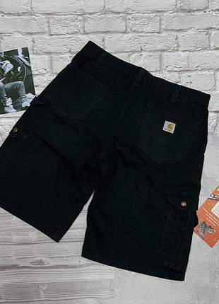 Чоловічі шорти-карго carhartt wip оригінал чорні плотні класичні повсякденні робочі якісні бу 33-34 р з карманами