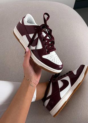 😍 жіночі кросівки nike dunk low ‘burgundy croc’