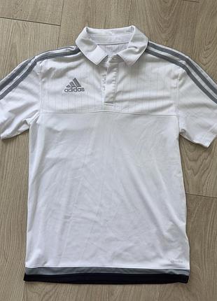 Спортивна футболка поло adidas climalite оригінал біла теніска s-m