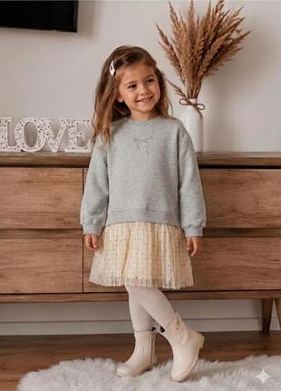 Стильное теплое платье h&amp;m на 5-6 лет