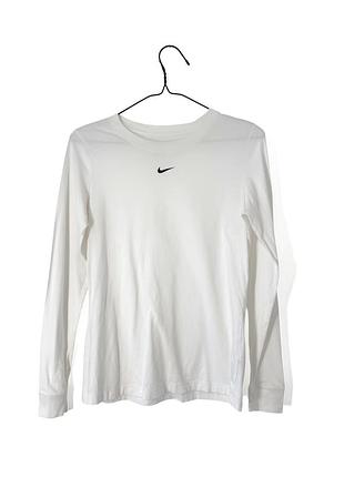 Білий базовий жіночий лонгслив nike