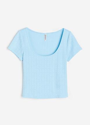 Світло-блакитний топ від h&m sрозмір
