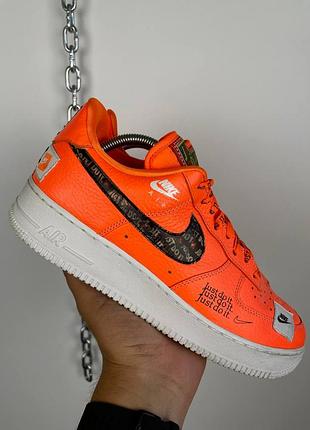 Nike air force 1 чоловічі шкіряні помаранчеві кросівки 43