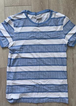 Футболка jack & jones оригінал блакитна в смужку базова літня casual m