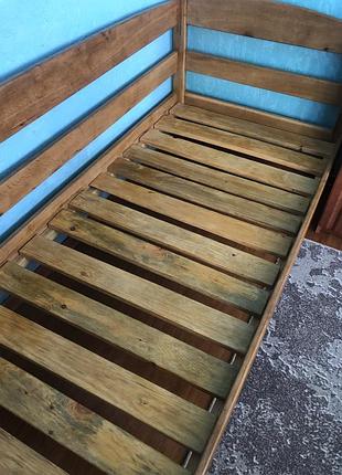Ліжко з масиву дуба підліткове матрац