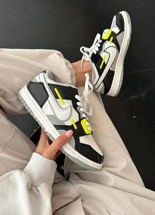 Жіночі кросівки nike sb dunk | low scrap wolf grey / light lemon 🍋