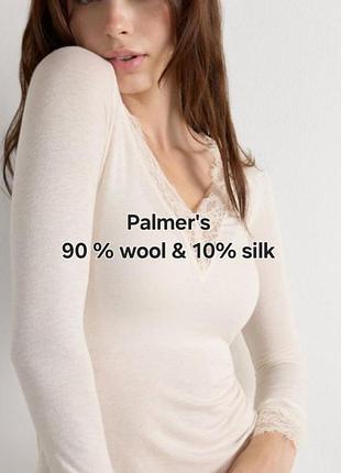 Термолонгслив из тонкой шерсти и шелка palmer's